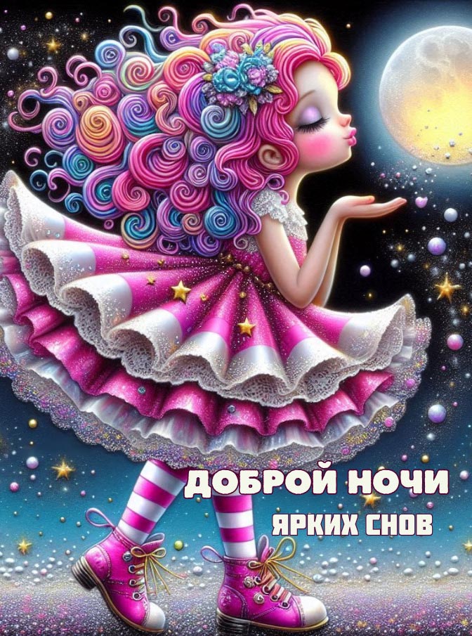 Открытка спокойной летней ночи.