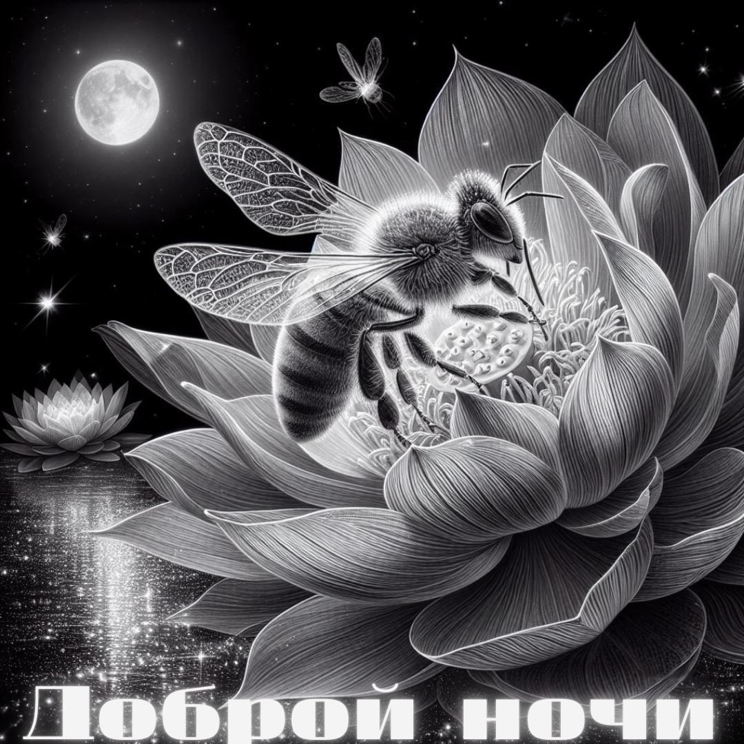 Открытка спокойной летней ночи.