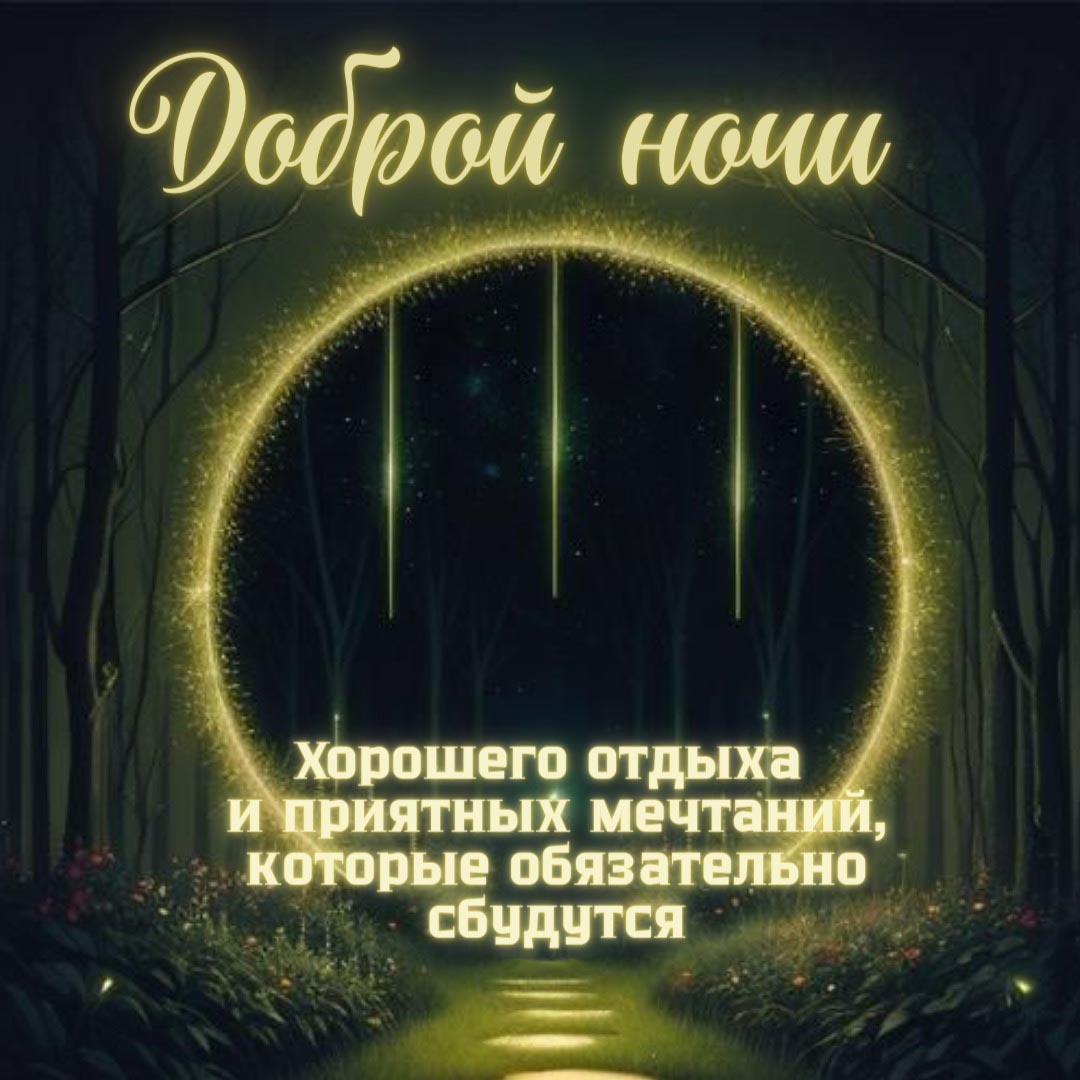 Открытка спокойной летней ночи.