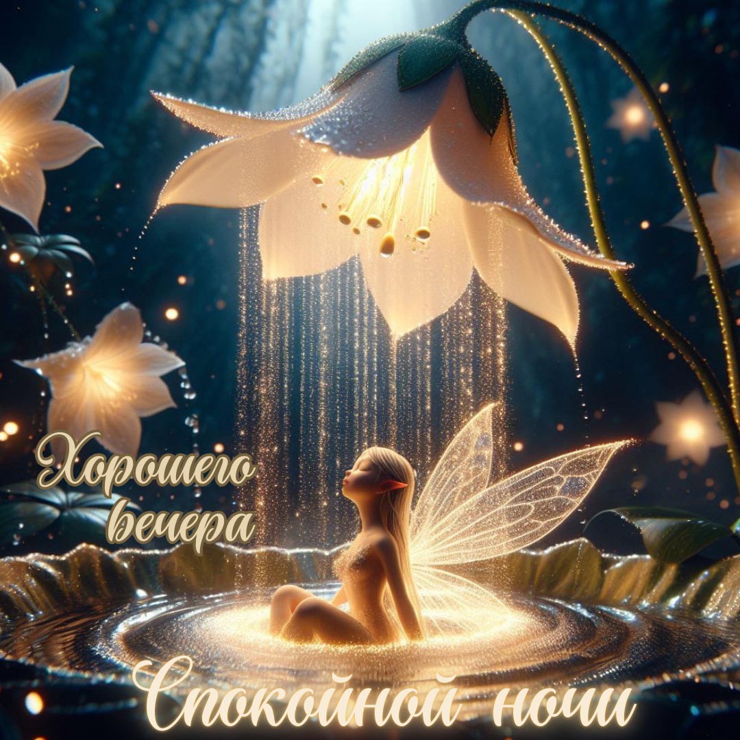 Открытка добрый летний вечер.