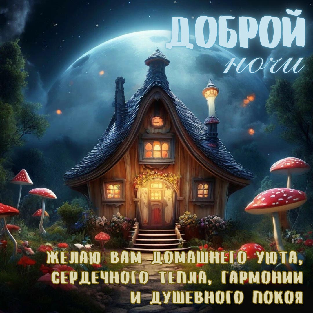 Открытка спокойной летней ночи. Открытка спокойной летней ночи.