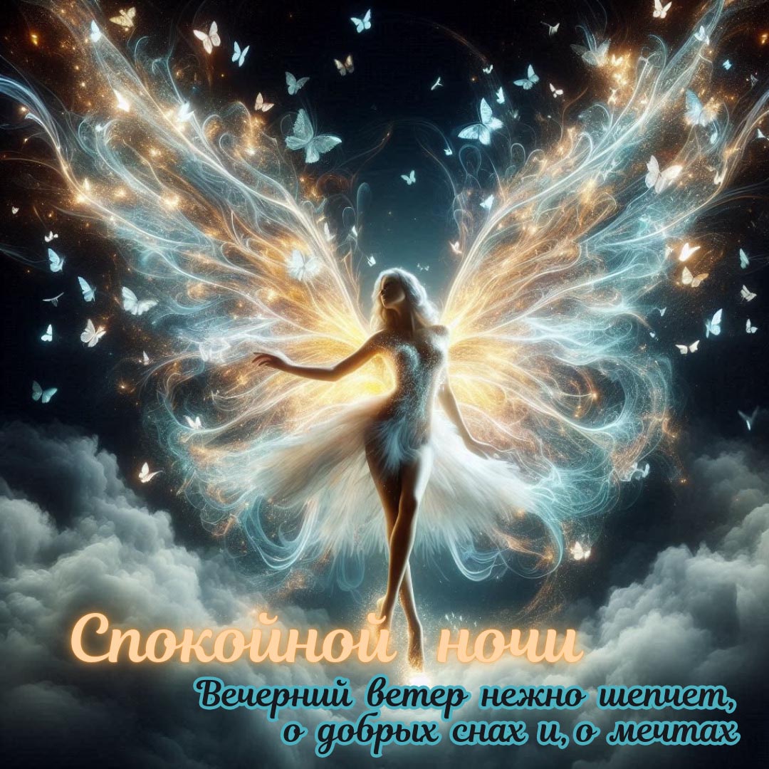 Открытка спокойной летней ночи.