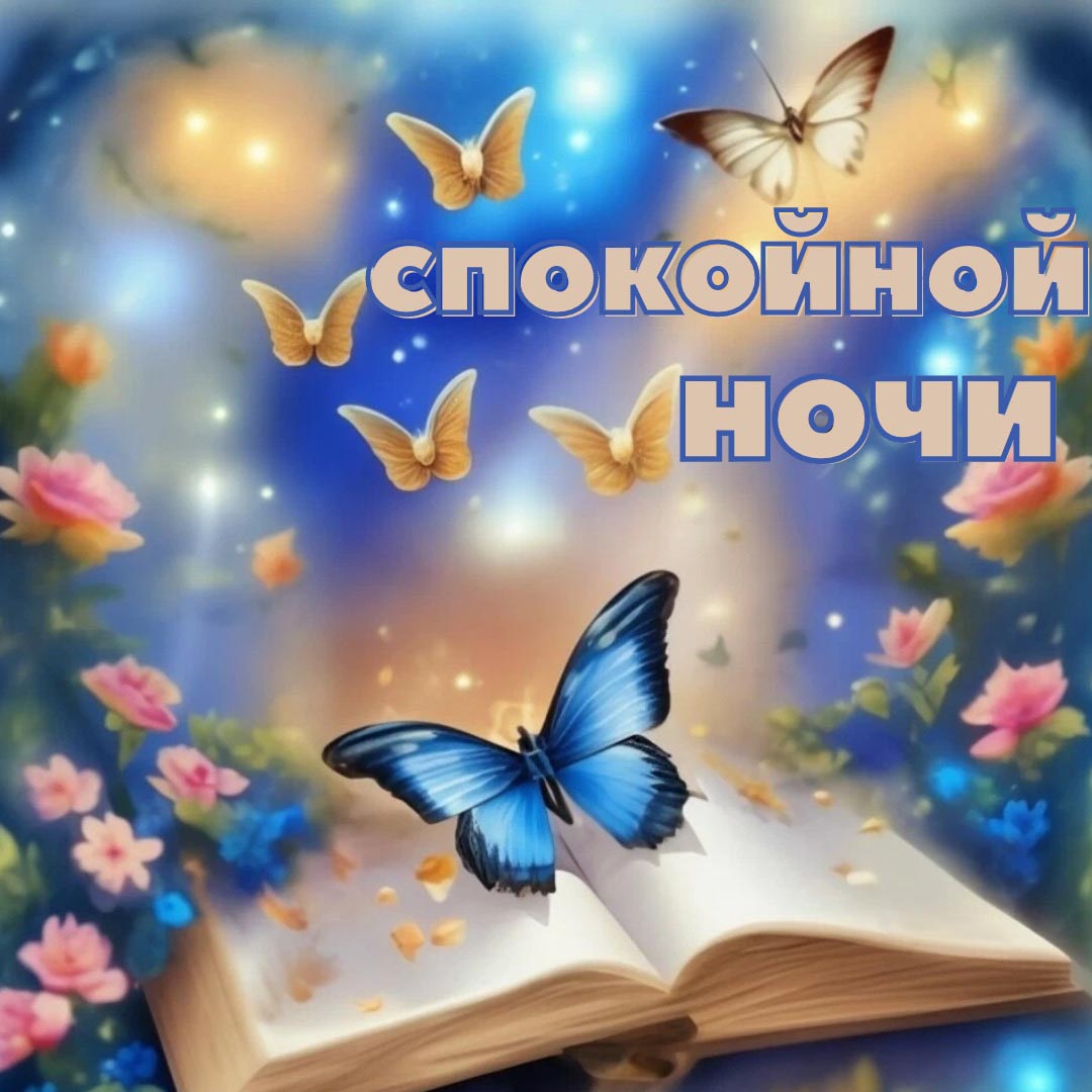 Открытка спокойной летней ночи.