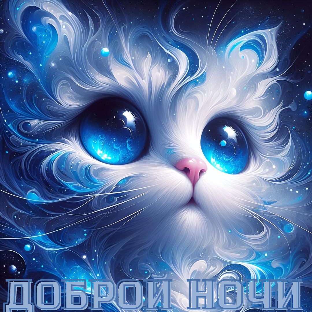 Открытка спокойной ночи.