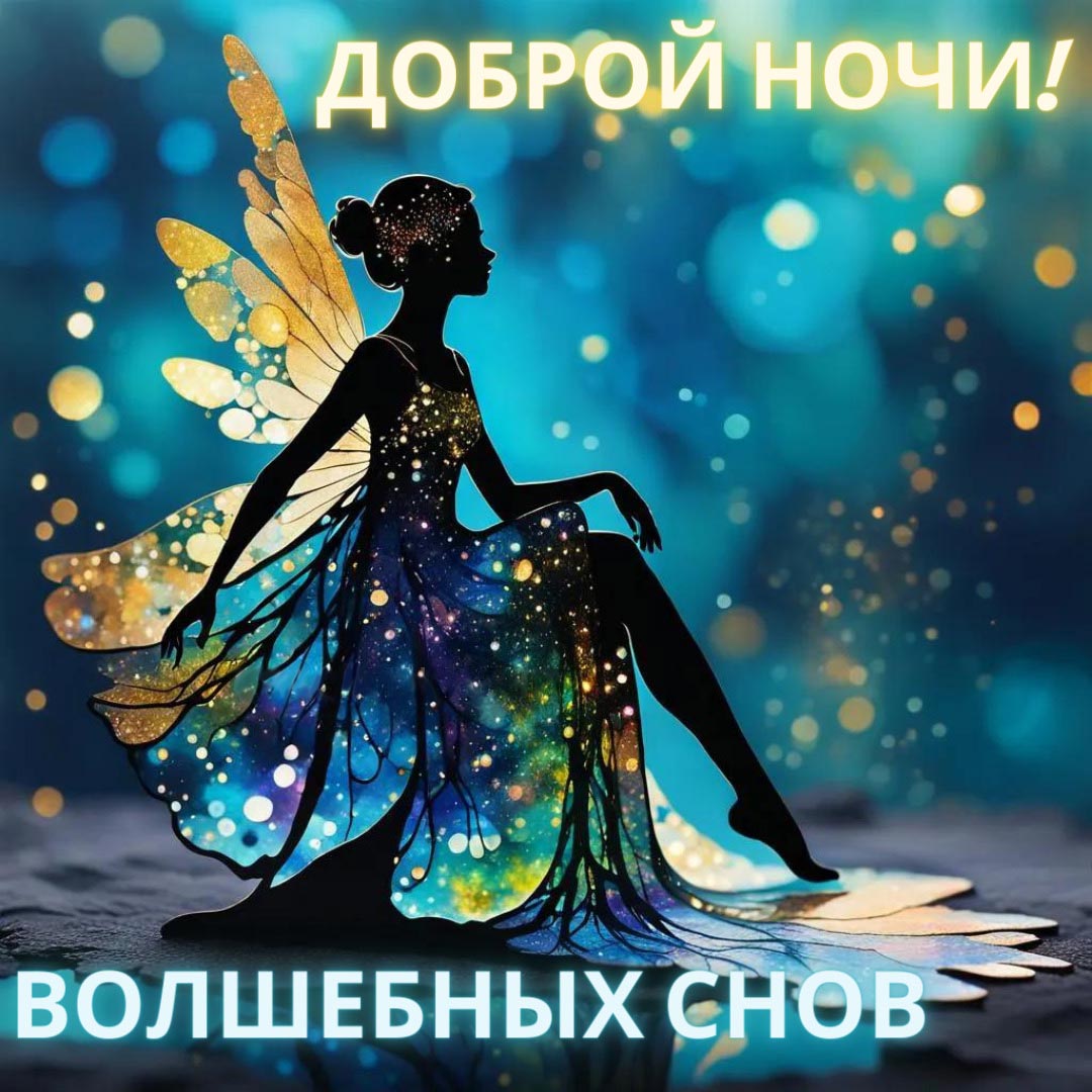 Открытка спокойной ночи.