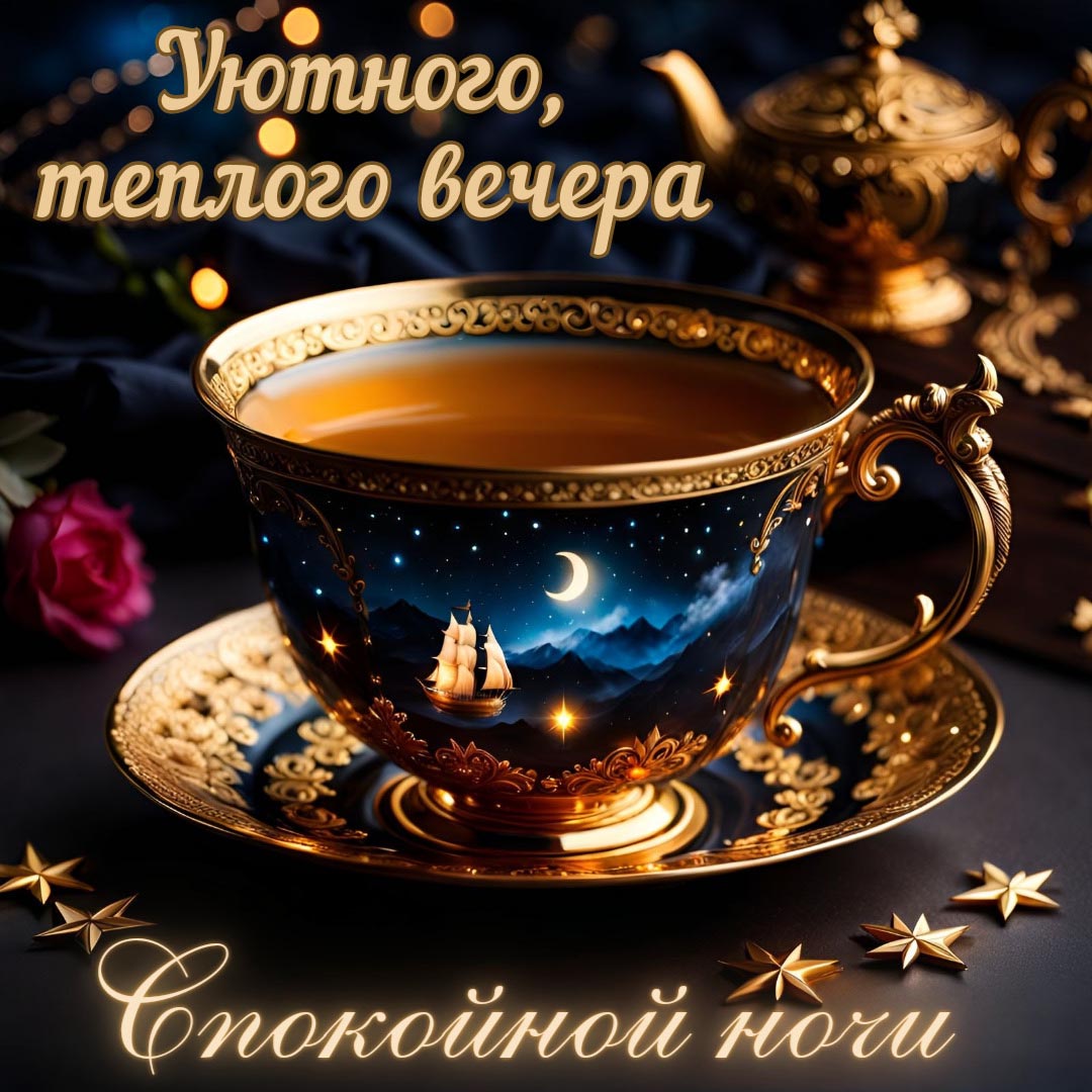 Открытка добрый вечер.