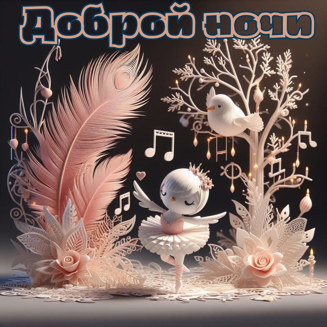 Открытка спокойной ночи.