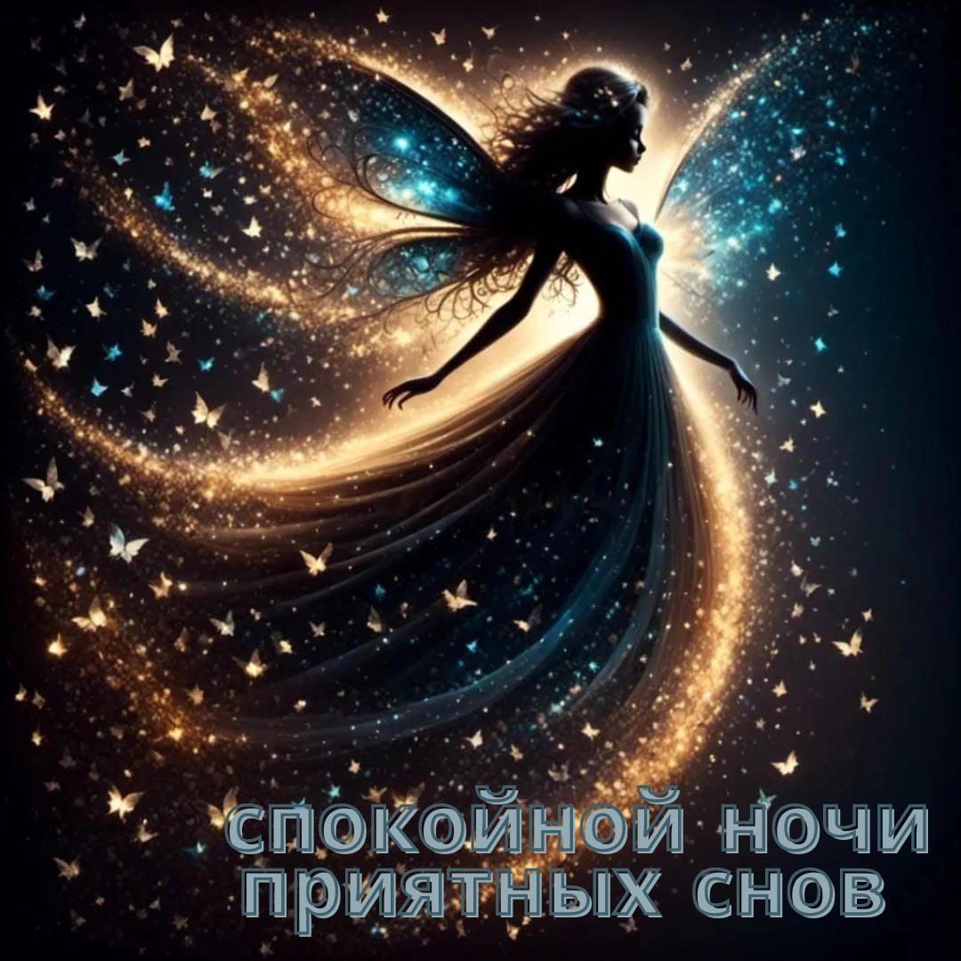 Открытка спокойной ночи.