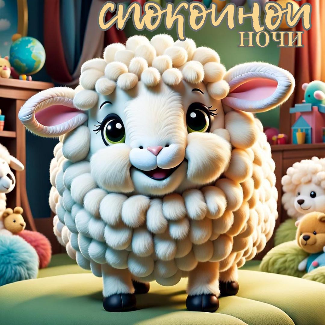 Открытка спокойной ночи.