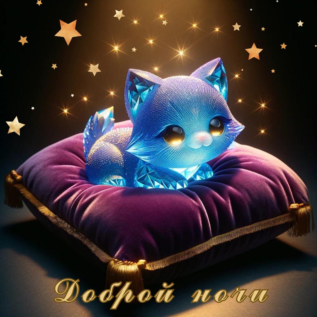 Открытка спокойной ночи.