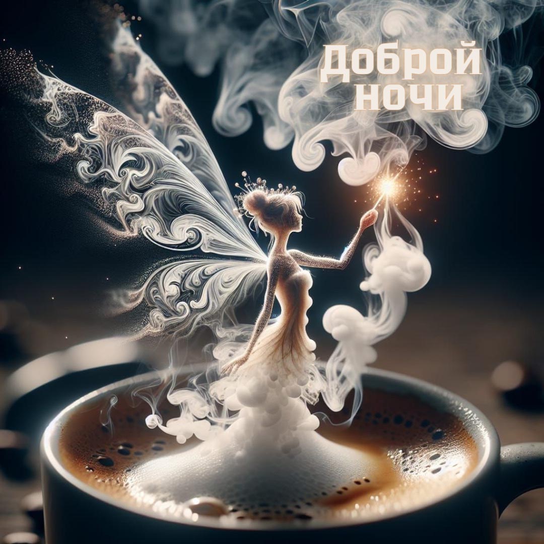 Открытка спокойной ночи.