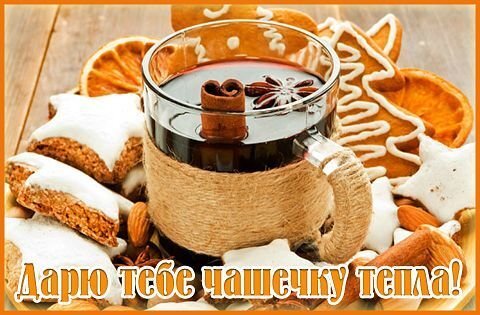 Уютный зимний натюрморт: чашка горячего напитка с корицей, пряники и апельсин. Атмосфера тепла и праздника. Надпись: Дарю тебе чашечку тепла! Открытка Дарю Тебе чашечку тепла! Уютная праздничная композиция с чашкой горячего глинтвейна или ароматного кофе, украшенного палочкой корицы и звездочкой бадьяна. На деревянном фоне разложены аппетитные имбирные пряники со светлой глазурью и дольки сушеного апельсина. Теплая атмосфера зимнего праздника, рождественского уюта и домашнего тепла Уютный зимний натюрморт: чашка горячего напитка с корицей, пряники и апельсин. Атмосфера тепла и праздника. Надпись: Дарю тебе чашечку тепла! Открытка Дарю Тебе чашечку тепла! Уютная праздничная композиция с чашкой горячего глинтвейна или ароматного кофе, украшенного палочкой корицы и звездочкой бадьяна. На деревянном фоне разложены аппетитные имбирные пряники со светлой глазурью и дольки сушеного апельсина. Теплая атмосфера зимнего праздника, рождественского уюта и домашнего тепла