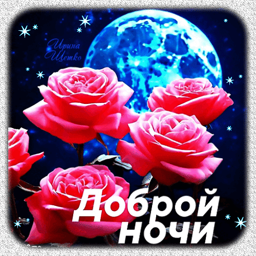 Романтичная открытка «Доброй ночи» с пышными розовыми розами на фоне ночного неба, звезд и большой луны. Идеальное пожелание спокойной ночи. Анимированная открытка Спокойной ночи! Красивая и романтичная открытка на тему «Доброй ночи». На изображении представлены пышные ярко-розовые розы на фоне ночного звездного неба и огромной сияющей луны. Атмосфера наполнена магией и уютом, идеально подходит для отправки близким, друзьям или любимым в качестве нежного пожелания спокойной ночи Романтичная открытка «Доброй ночи» с пышными розовыми розами на фоне ночного неба, звезд и большой луны. Идеальное пожелание спокойной ночи. Анимированная открытка Спокойной ночи! Красивая и романтичная открытка на тему «Доброй ночи». На изображении представлены пышные ярко-розовые розы на фоне ночного звездного неба и огромной сияющей луны. Атмосфера наполнена магией и уютом, идеально подходит для отправки близким, друзьям или любимым в качестве нежного пожелания спокойной ночи