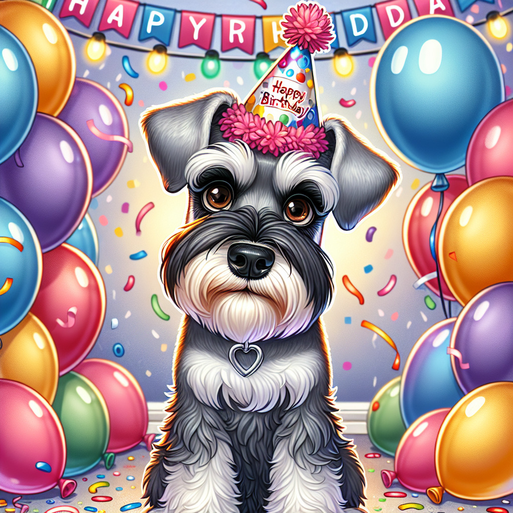 Открытка с днем рождения собачки. A birthday card, made for a personal feel and an easy send in a few clicks. Birthday Card for Someone Special a happy birthday card with a dog wearing a party hat and balloons in the background