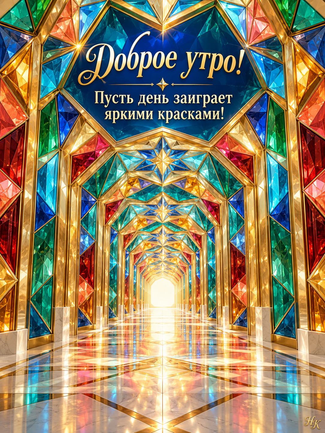 Открытка с добрым утром. Калейдоскопная комната. Открытка с добрым утром. Калейдоскопная комната.
