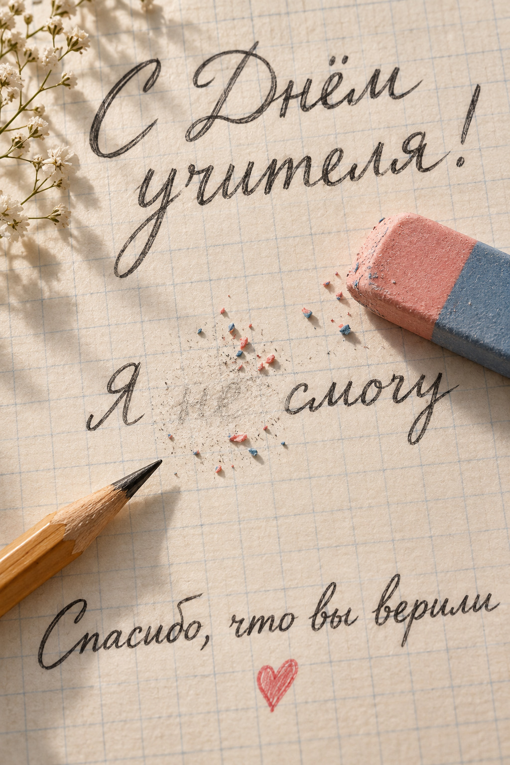 Открытка с днем учителя. атмосферная открытка.