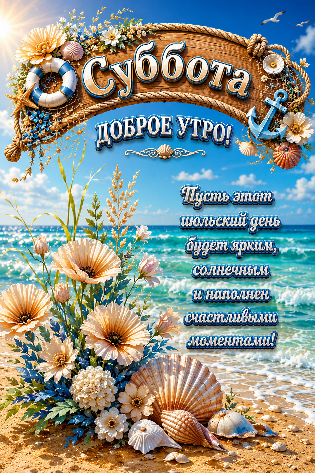 Открытка на субботу. Морская тема.