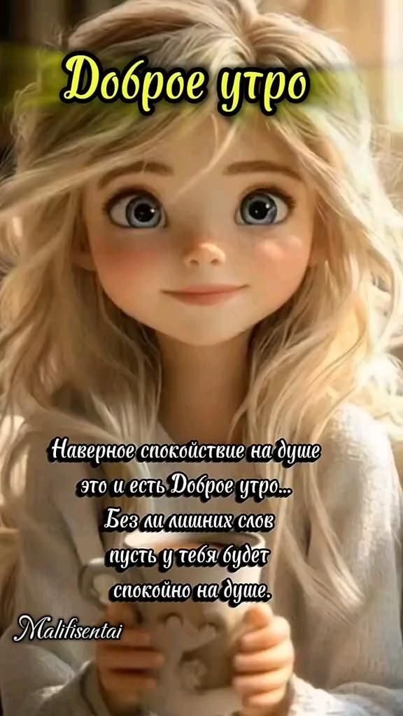 Открытка с добрым утром. #доброеутро доброе утро a girl with long blonde hair and blue eyes is looking up at the camera while she has Открытка с добрым утром. #доброеутро доброе утро a girl with long blonde hair and blue eyes is looking up at the camera while she has