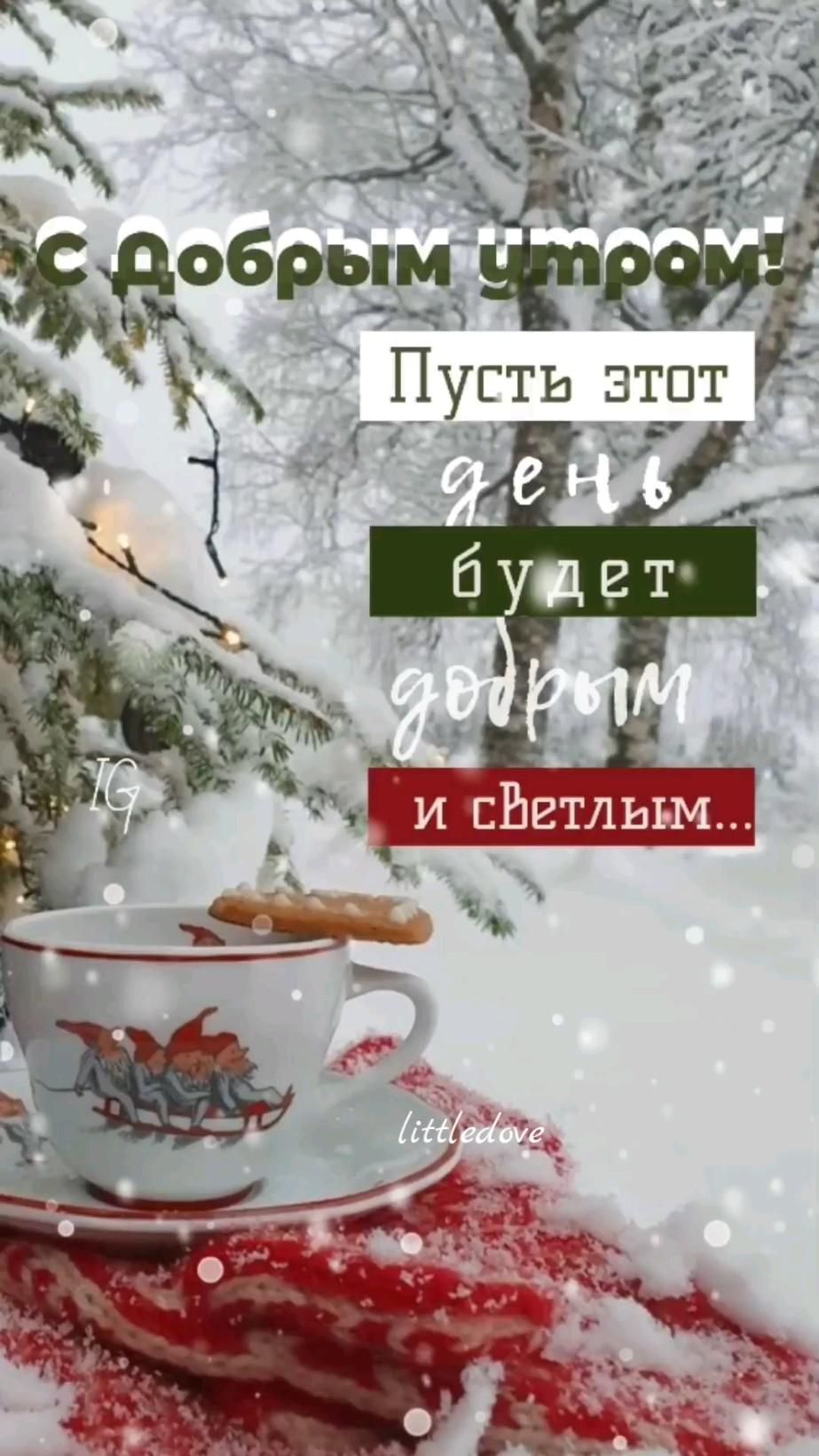 Открытка с добрым зимним утром. Доброе утро☀ 🌝⏰ there is a cup and saucer in the snow Открытка с добрым зимним утром. Доброе утро☀ 🌝⏰ there is a cup and saucer in the snow