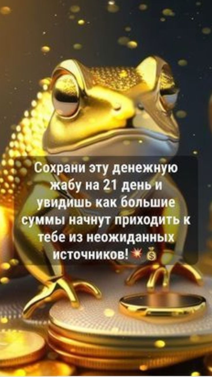 Пожелания на каждый день. Денежная жаба.
