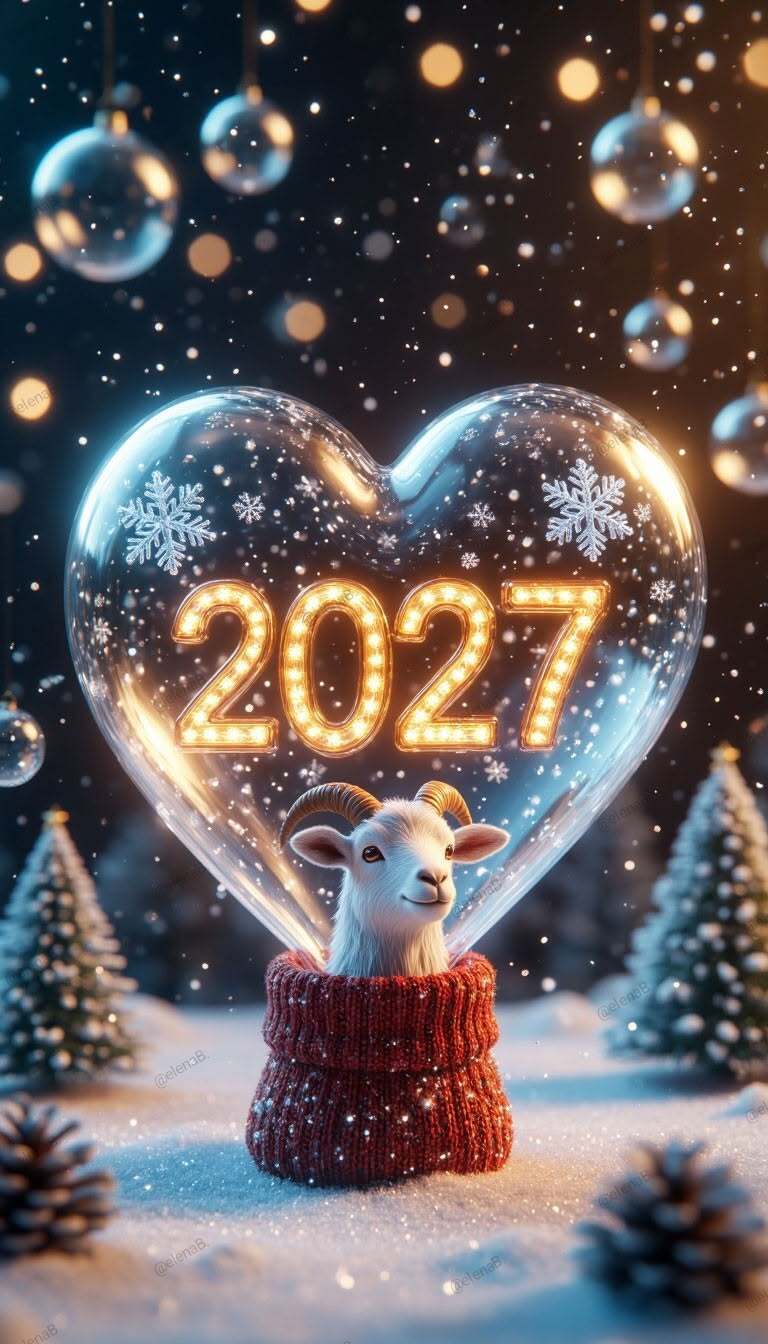 Открытка с Новым годом 2027. #2027год#2027годкозы#коза2027год#годогненнойкозы2027#годкраснойогненнойкозы2027#годкозы2027фотозона#2027годкартинка#новыйгодэстетикавиджеты#новогодниеоткрытки#новогодниекартинки#красивыеновогодниерисунки#фонновогодний#новыйгодэстетика#зимниеновогодниеобоиэстетика#новогодняятемарисунки#новогодниеэстетичныеобои#новогоднийфондлясторис#рисункидляновогогодаэстетика#2027years#2027yearofthegoat#2027yearwallpaper#2027christmas#merrychristmasandhappynewyear2027#merrychristmas2027#2027xmas#christmaswallpaperaesthetic#christmaspostcardillustration#christmasbackgroundsaesthetic 2027 год козы a heart shaped snow globe with a sheep in it and the year 2077 written on it