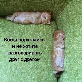 Когда поругались, и не хотите разговаривать друг с другом