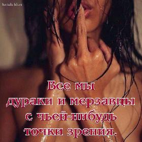 Все мы дураки и мерзавцы с чьей-нибудь точки зрения.