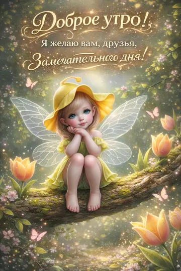 Открытка с добрым весенним утром.